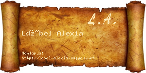 Löbel Alexia névjegykártya